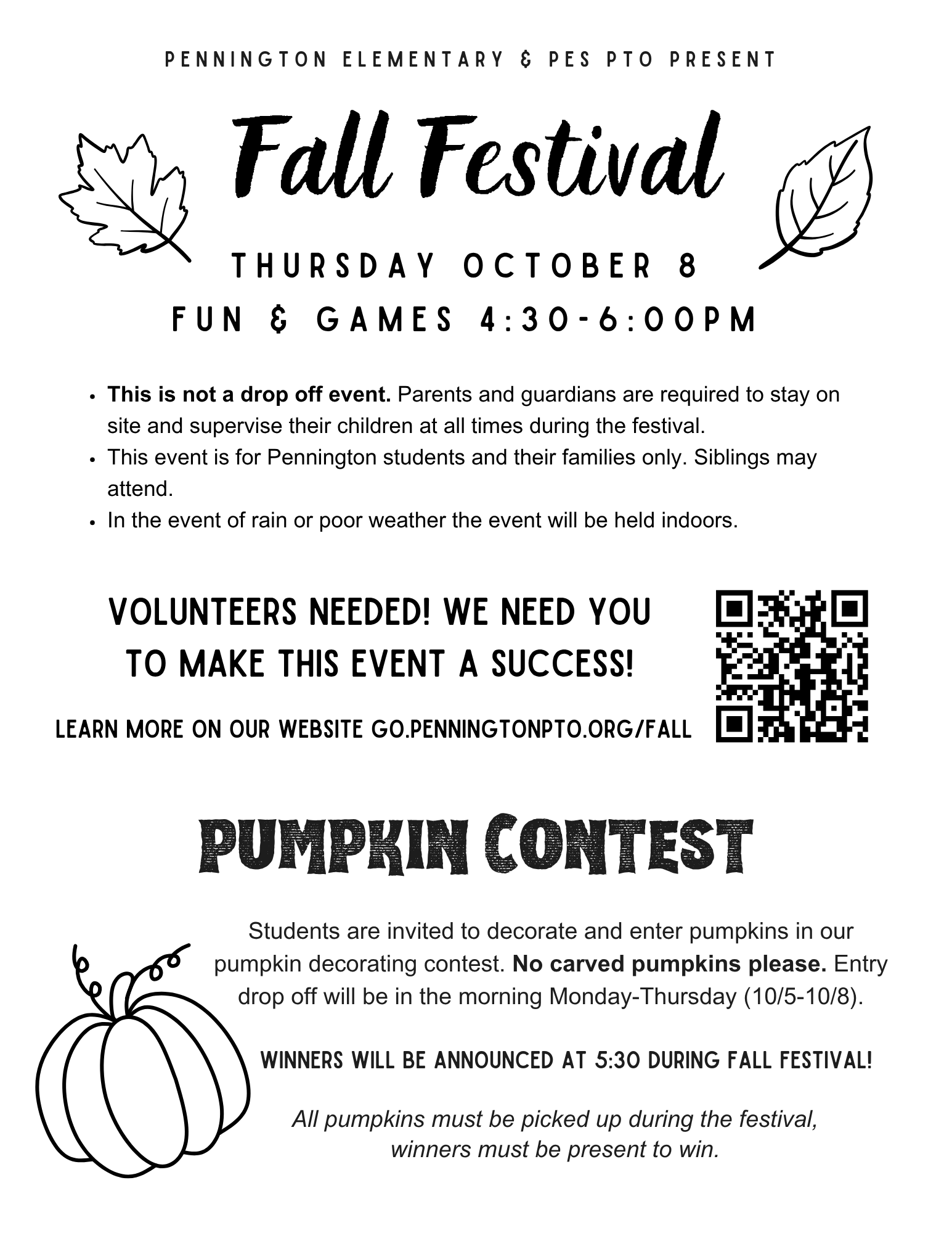2026 fall festival flyer