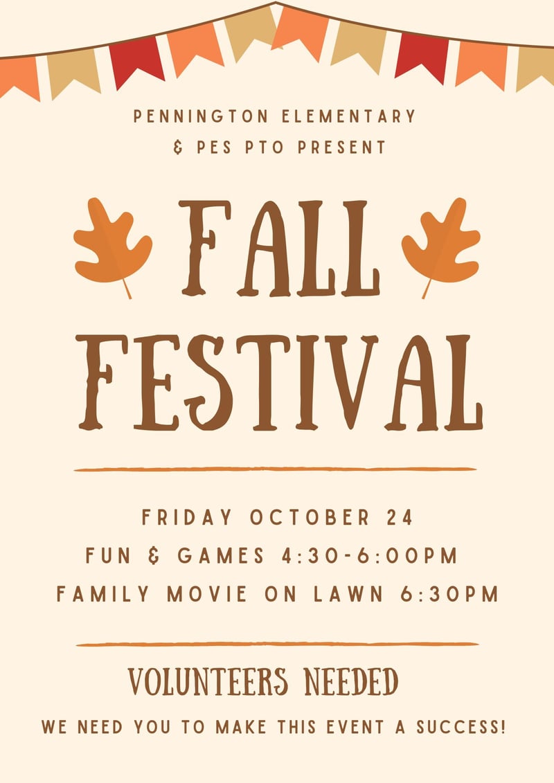 Pumpkin and Buntings Fall Festival Poster-1