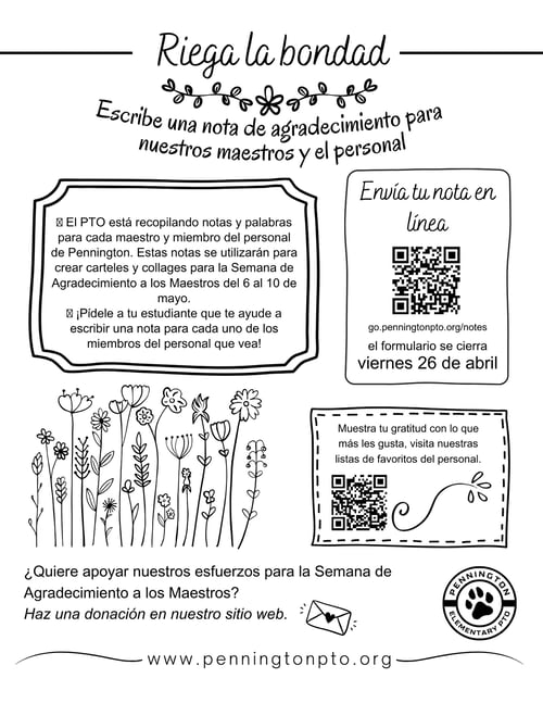 taw thank you notes spanish